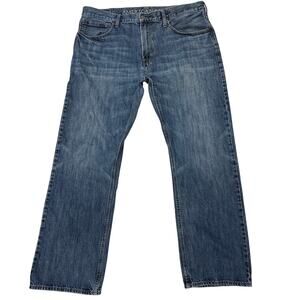 American Eagle Jeans Mens 38x32 Relaxed 100% Cotton Straight Distressed Casual